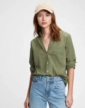 Olive Relaxed Utility Shirt