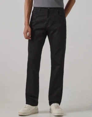 Five-Pocket Precision Tailored Chinos – Jet Black